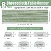 8 Pack 10 Ft Sage Green Cheesecloth Table Runner 35 x 120 Inch Gauze Rustic Christmas Table Runner, Romantic Sheer Boho Cheese Cloth Table Runners for Wedding Bridal Shower Party Decoration  view 2
