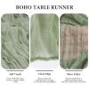 8 Pack 10 Ft Sage Green Cheesecloth Table Runner 35 x 120 Inch Gauze Rustic Christmas Table Runner, Romantic Sheer Boho Cheese Cloth Table Runners for Wedding Bridal Shower Party Decoration  view 3