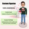 BLING-SURPRISE Custom Christmas Surprise Gifts Bobblehead Figurines Bobbleheads Customized for Women Women Men Mom Dad Coworkers Coyfriend Kids Custom Xmas Gifts (White Gift Man) view 2