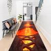 Sjwaizj Hot Volcanic Cave Red Pattern Soft Rug, Non-Slip Entrance Runner, Lava Themed Party Decor, Kids Room Rug 3.3x12ft view 2