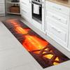 Sjwaizj Hot Volcanic Cave Red Pattern Soft Rug, Non-Slip Entrance Runner, Lava Themed Party Decor, Kids Room Rug 3.3x12ft view 3