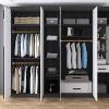 Closet Rod 13 15 17 19 15 29 33 37 41 45 49 53 57 61 69 71 75 81 91 Inch Long, Round Wardrobe Pole for Hanging Heavy Duty Clothes, Load 220lbs, Sockets Included(Color:Champagnes,Size:51in/129.5cm L) view 2