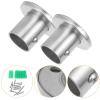 MAGICLULU 4pcs Shower Curtain Rod Holder Round Flanges Stainless Steel view 4