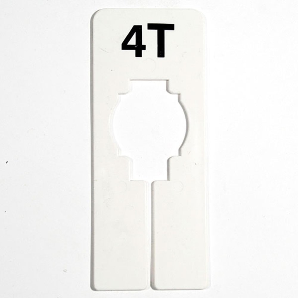 HomeLoft Basics Rectangular Size Divider 4T White with Black Print - Count of 10