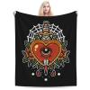 Heart and Dagger Throw Blanket for Men Women Couch Bed Sofa Throw Blanket 60"x50" Blankets view 1