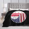 Yin Yang Flag Combination of America and District of Columbia Throw Blanket for Men Women Couch Bed Sofa Throw Blanket 60"x50" Blankets view 4