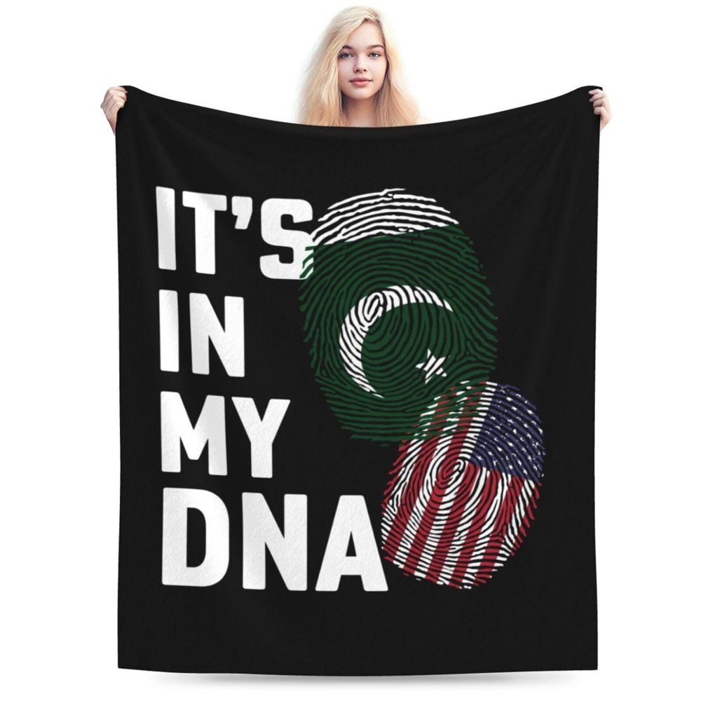 Pakistan It's in My DNA Throw Blanket for Men Women Couch Bed Sofa Throw Blanket 60"x50" Blankets