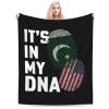 Pakistan It's in My DNA Throw Blanket for Men Women Couch Bed Sofa Throw Blanket 60"x50" Blankets view 1