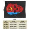 Creative Russian Soviet Federative Socialist Republic Patriot Skull National Flag Throw Blanket for Men Women Couch Bed Sofa Throw Blanket 40"x30" Blankets view 3