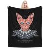 Egyptian Cat in Iron Armor Throw Blanket for Men Women Couch Bed Sofa Throw Blanket 50"x40" Blankets view 1