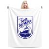 BASTU Flag of Sault Ste. Marie, Michigan Throw Blanket for Men Women Couch Bed Sofa Throw Blanket 50""x40"" Blankets, Black view 1