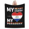My Heart My Country My Paraguay Throw Blanket for Men Women Couch Bed Sofa Throw Blanket 60"x50" Blankets view 1