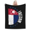 The North Carolina Flag and Freedom Throw Blanket for Men Women Couch Bed Sofa Throw Blanket 60"x50" Blankets view 1