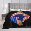 Hand Tear Flag of New Zealand Throw Blanket for Men Women Couch Bed Sofa Throw Blanket 60"x50" Blankets view 4