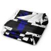 Thin Blue Line British Flag Throw Blanket for Men Women Couch Bed Sofa Throw Blanket 50"x40" Blankets view 2