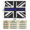 Thin Blue Line British Flag Throw Blanket for Men Women Couch Bed Sofa Throw Blanket 50"x40" Blankets view 3