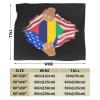 Hand Tear Flag of Mauritius Throw Blanket for Men Women Couch Bed Sofa Throw Blanket 40"x30" Blankets view 3