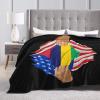 Hand Tear Flag of Mauritius Throw Blanket for Men Women Couch Bed Sofa Throw Blanket 40"x30" Blankets view 4