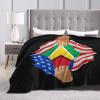 Hand Tear Flag of Guyana Throw Blanket for Men Women Couch Bed Sofa Throw Blanket 40"x30" Blankets view 4