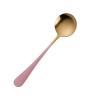 GOODJAYVEN Silverware Flatware Set, 1/4/6/8/10/12 Pieces Stainless Steel Small Spoon Household Soup Spoon Creative Cute Korean Long Handle Spoon(Pink Gold,6 Pieces) view 1