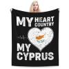 My Heart My Country My Cyprus Throw Blanket for Men Women Couch Bed Sofa Throw Blanket 60"x50" Blankets view 1