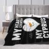 My Heart My Country My Cyprus Throw Blanket for Men Women Couch Bed Sofa Throw Blanket 60"x50" Blankets view 4