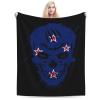 Creative New Zealand Patriot Skull National Flag Throw Blanket for Men Women Couch Bed Sofa Throw Blanket 60"x50" Blankets view 1