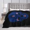 Creative New Zealand Patriot Skull National Flag Throw Blanket for Men Women Couch Bed Sofa Throw Blanket 60"x50" Blankets view 4