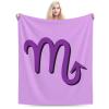 Zodiac Sign Scorpio Symbol Throw Blanket for Men Women Couch Bed Sofa Throw Blanket 60"x50" Blankets view 1