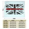 Thin Red Line UK Flag Throw Blanket for Men Women Couch Bed Sofa Throw Blanket 60"x50" Blankets view 3