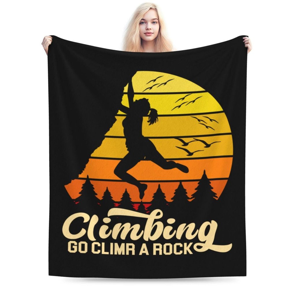 Climbing Go Climr A Rock Throw Blanket for Men Women Couch Bed Sofa Throw Blanket 60"x50" Blankets