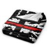 Thin Red Line UK Flag Throw Blanket for Men Women Couch Bed Sofa Throw Blanket 50"x40" Blankets view 2