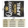 Queens are Born in April Throw Blanket for Men Women Couch Bed Sofa Throw Blanket 60"x50" Blankets view 3