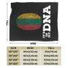BASTU Lithuania It's in My DNA Throw Blanket for Men Women Couch Bed Sofa Throw Blanket 60""x50"" Blankets, Black view 3