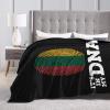 BASTU Lithuania It's in My DNA Throw Blanket for Men Women Couch Bed Sofa Throw Blanket 60""x50"" Blankets, Black view 4