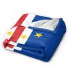 BASTU Flag of Cape Verde Throw Blanket for Men Women Couch Bed Sofa Throw Blanket 40""x30"" Blankets, Black view 2