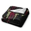 Skull Head UK United Kingdom Flag with Grunge Throw Blanket for Men Women Couch Bed Sofa Throw Blanket 60"x50" Blankets view 2