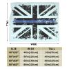 Thin Blue Line UK Flag Throw Blanket for Men Women Couch Bed Sofa Throw Blanket 60"x50" Blankets view 3