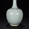 GLW FengShui 11.0" China Antique Song Dynasty ru kiln Porcelain Sky Cyan Glaze gem Inlay vase view 3