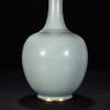 GLW FengShui 11.0" China Antique Song Dynasty ru kiln Porcelain Sky Cyan Glaze gem Inlay vase view 4