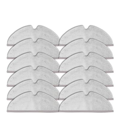 HLJEGCMH Vacuum Cleaner, Mop Cloth, Rag. Compatible for Roborock S50, S51, S55, S5 Max, S6 Pure, S6, S5. Upgraded Cleaning Robot Accessories(Color:12pcs Mop Cloth Rags), q2c305l3ll