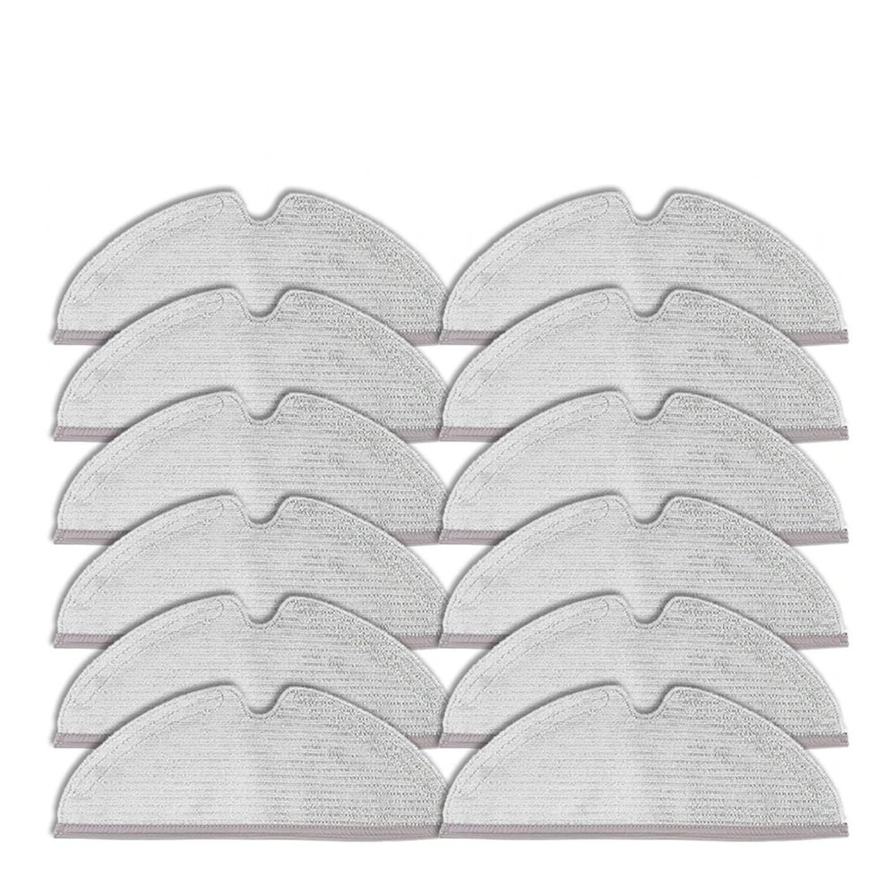 HLJEGCMH Vacuum Cleaner, Mop Cloth, Rag. Compatible for Roborock S50, S51, S55, S5 Max, S6 Pure, S6, S5. Upgraded Cleaning Robot Accessories(Color:12pcs Mop Cloth Rags), q2c305l3ll