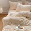 Bed Sheet Set Bedding Sheet Set Milk Velvet Four Piece Set Warm Fluffy Bedding Set Plush Quilt Cover Set Simple Soft Set Bedding Set Sheet Sets(Color:Wit,Size:Queen Size) view 3
