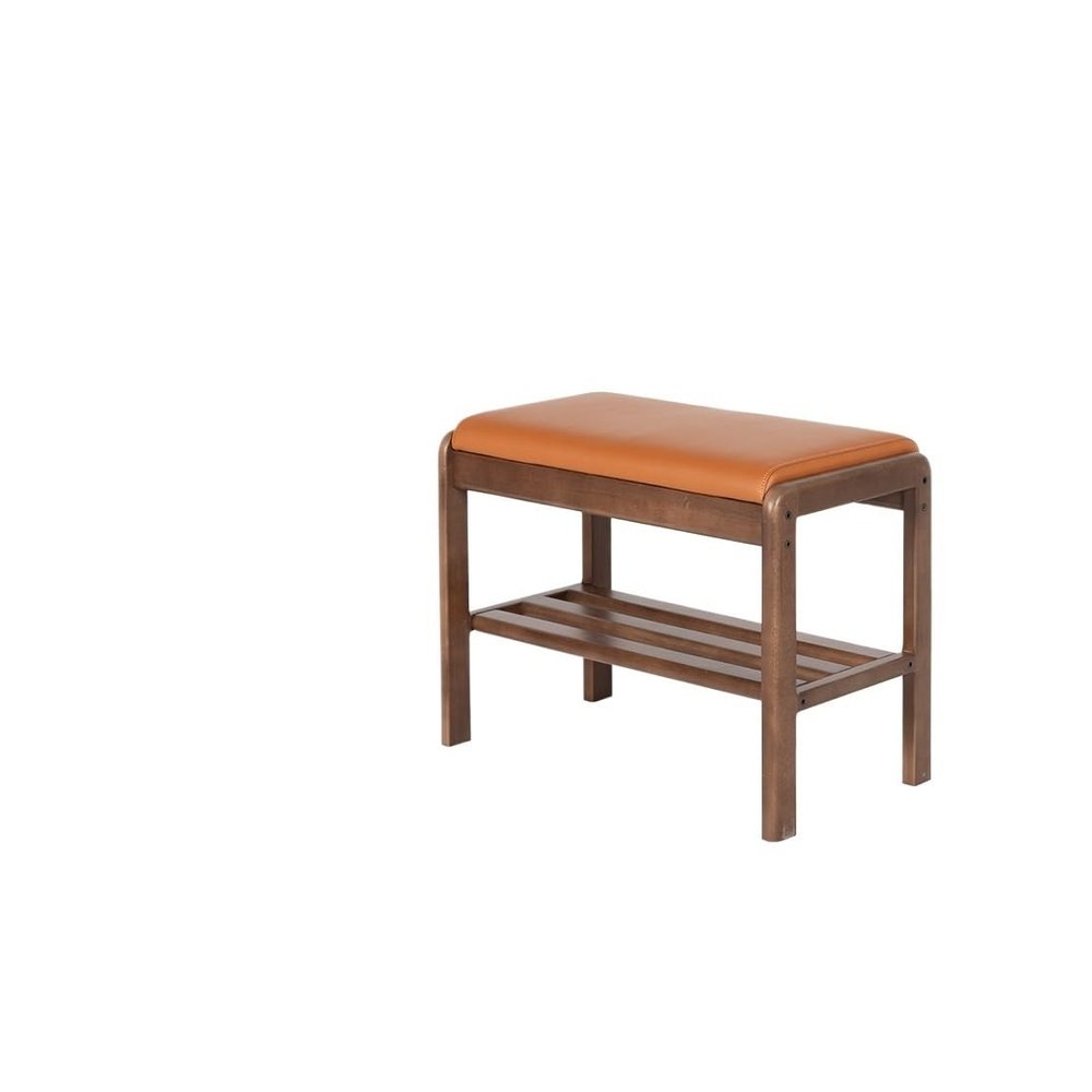 SABALON Foot Stools Ottoman Shoe Bench Home Entrance Shoe Changing Bench Household Entrance Shoe Cabinet Bench Solid Wood Can Sit and Wear Shoes Bench Shoe Changing Stool(Color:A)