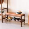 SABALON Foot Stools Ottoman Shoe Bench Home Entrance Shoe Changing Bench Household Entrance Shoe Cabinet Bench Solid Wood Can Sit and Wear Shoes Bench Shoe Changing Stool(Color:A) view 4