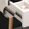 SABALON Makeup Table Vanity Makeup Desk with Sliding Mirror and Stool Dressing Table Cosmetic Table with 1 Drawer for Bedroom - White Vanity Desk(Color:A) view 4