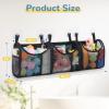 DOCMON Bathtub Toy Storage, 6 Compartments Detachable Bath Toy Holder for Bathtub, Large Bath Toy Organizer, Quickly Dry Bath Toy Net Basket, Mesh Shower Caddy for Sorting Toys Toiletry - Black view 3