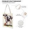 NHYDSPQ Economical Cotton Tote Bag,Dairy Cow Print Tote Bag,canvas Tote Bags,multi-purpose Reusable Canvas Bags view 4