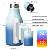 BJPKPK Insulated Water Bottles, 12oz Stainless Steel Metal Water Bottle with Strap, BPA Free Leak Proof Jugs, Mugs, Flasks, Reusable Thermal Flasks for Sports & Travel, Sky view 3