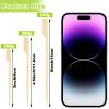 vivinin 396 PCS Bamboo Skewers, 3.5 Inches Wooden Skewers, Skewers for Appetizers Wide Flat Paddle, Skewer Sticks for Cocktail Fruit BBQ Sandwich Drink Party Supplies, 21ZQ0002 view 2
